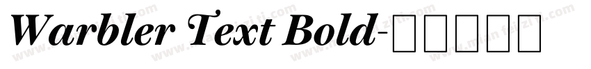 Warbler Text Bold字体转换